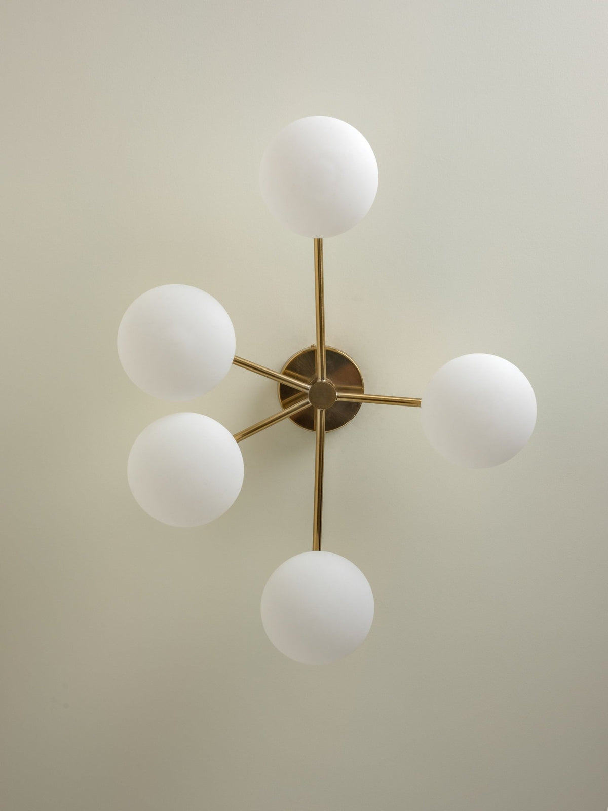 Imperial - 5 Light Brass And Opal Flush