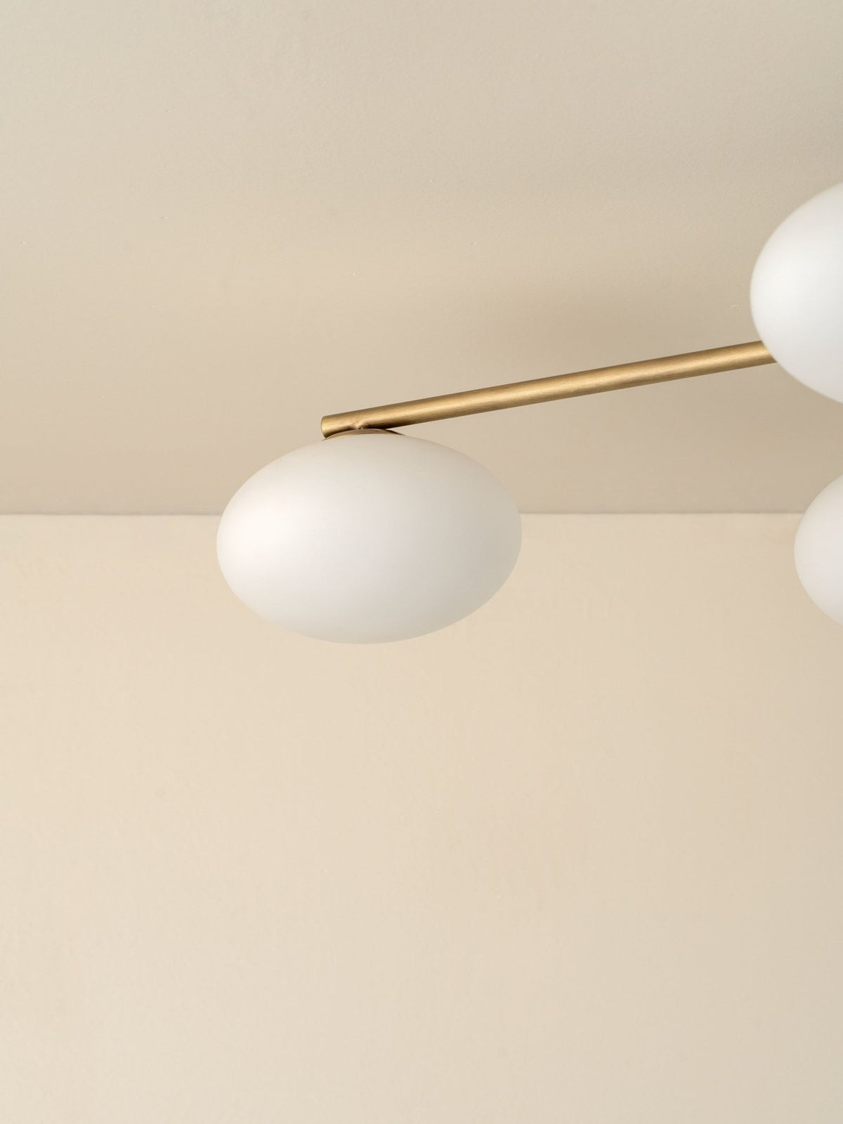 Imperial - 8 Light Aged Brass And Opal Flush Pendant