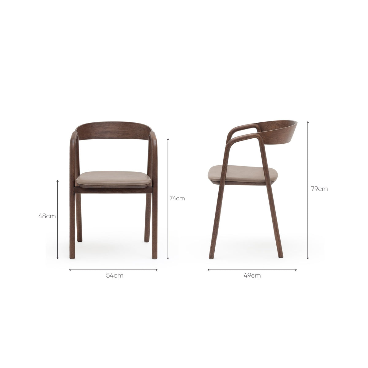 Inlay Chair - Espresso Oak & Montana Anvil