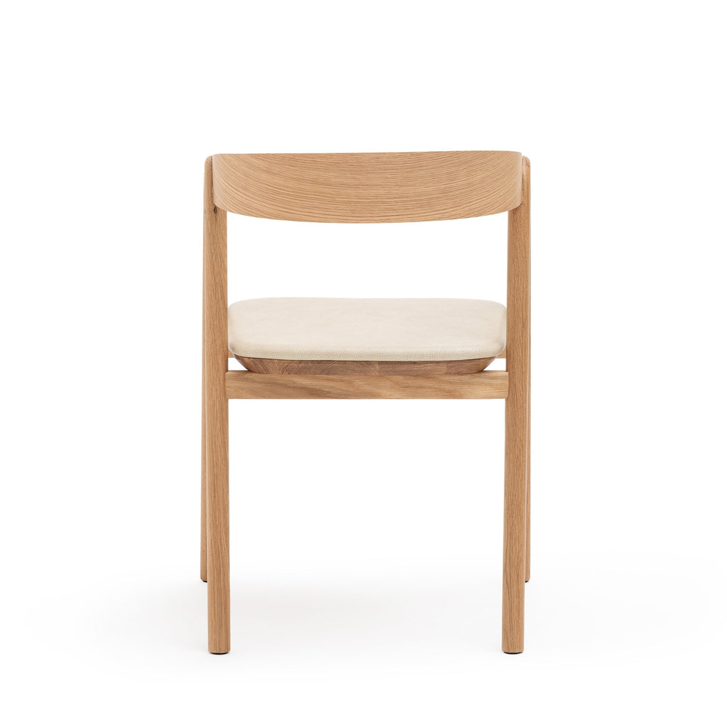 Inlay Chair - Light Oak & Limestone Leather