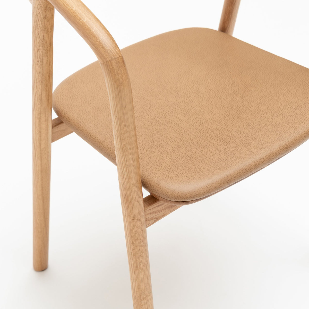 Inlay Chair - Light Oak & Pecan Leather