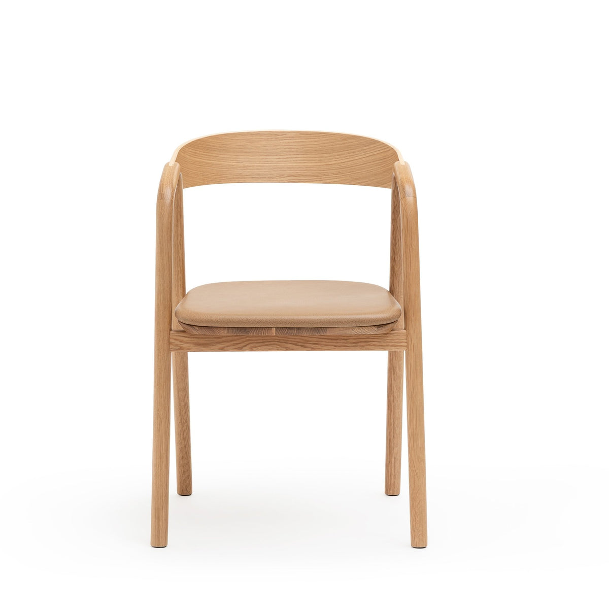 Inlay Chair - Light Oak & Pecan Leather