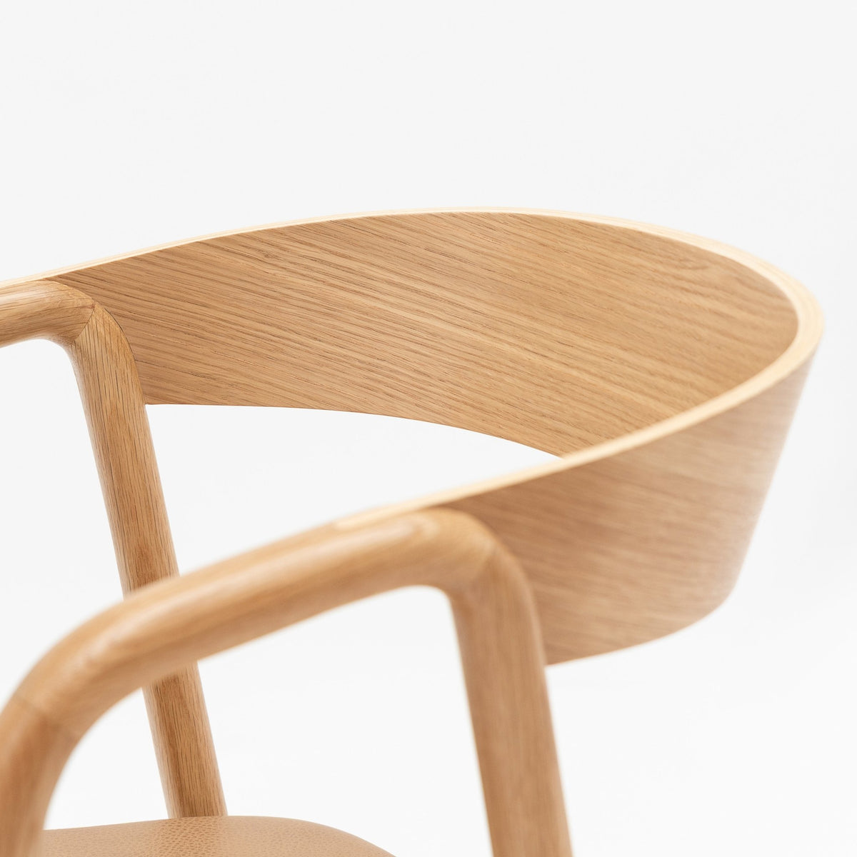 Inlay Chair - Light Oak & Pecan Leather