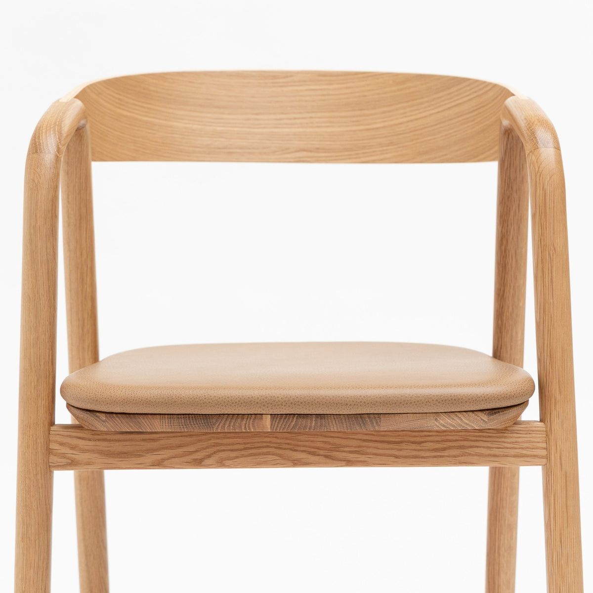 Inlay Chair - Light Oak & Pecan Leather