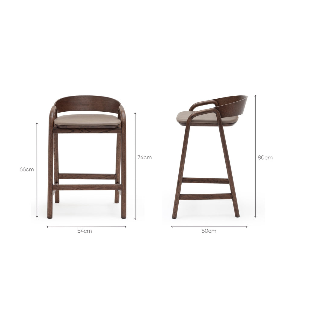 Inlay Counter Chair - Espresso Oak & Montana Anvil