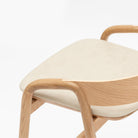 Inlay Counter Chair - Light Oak & Limestone Leather