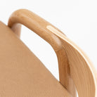 Inlay Counter Chair - Light Oak & Pecan Leather