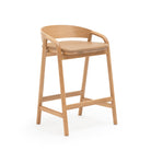 Inlay Counter Chair - Light Oak & Pecan Leather