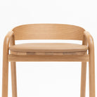 Inlay Counter Chair - Light Oak & Pecan Leather