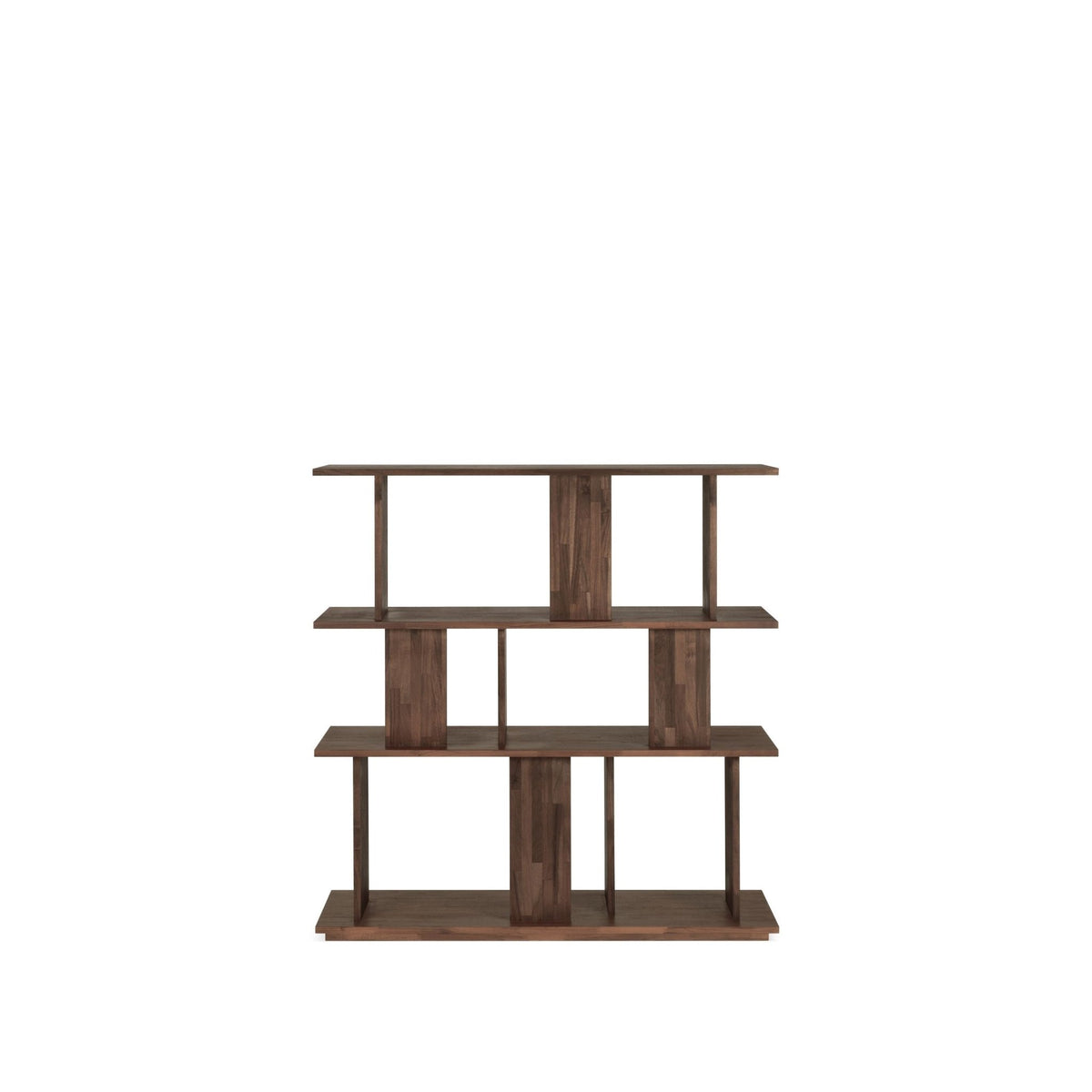 Irregular Rack - Varnished Teak - Brown - Shelving Ethnicraft Loom Collection Dubai