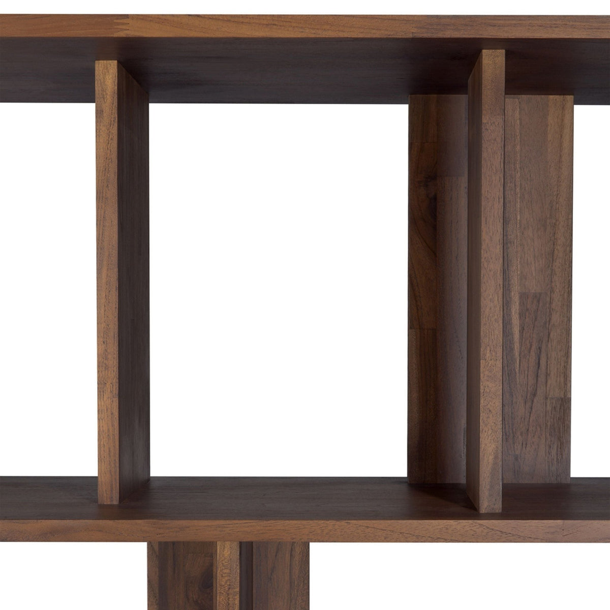 Irregular Rack - Varnished Teak - Brown - Shelving Ethnicraft Loom Collection Dubai