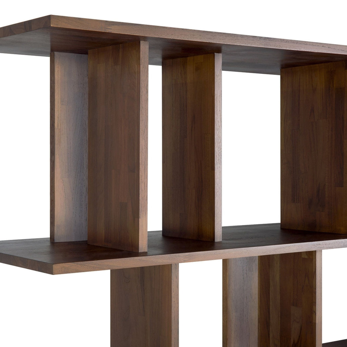 Irregular Rack - Varnished Teak - Brown - Shelving Ethnicraft Loom Collection Dubai