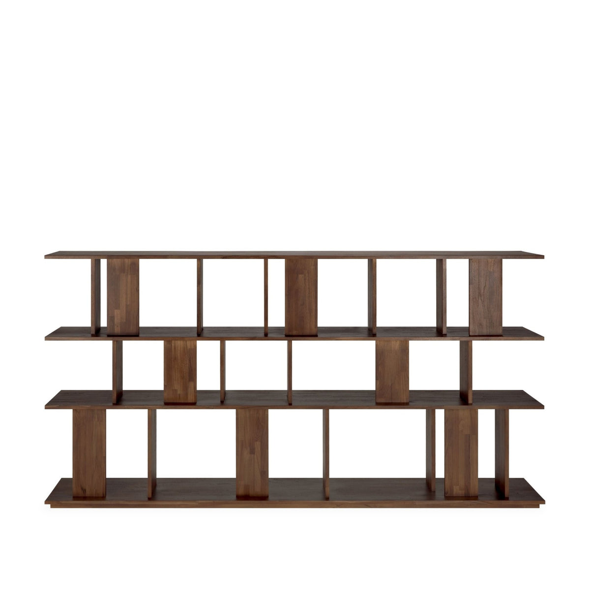 Irregular Rack - Varnished Teak - Brown - Shelving Ethnicraft Loom Collection Dubai