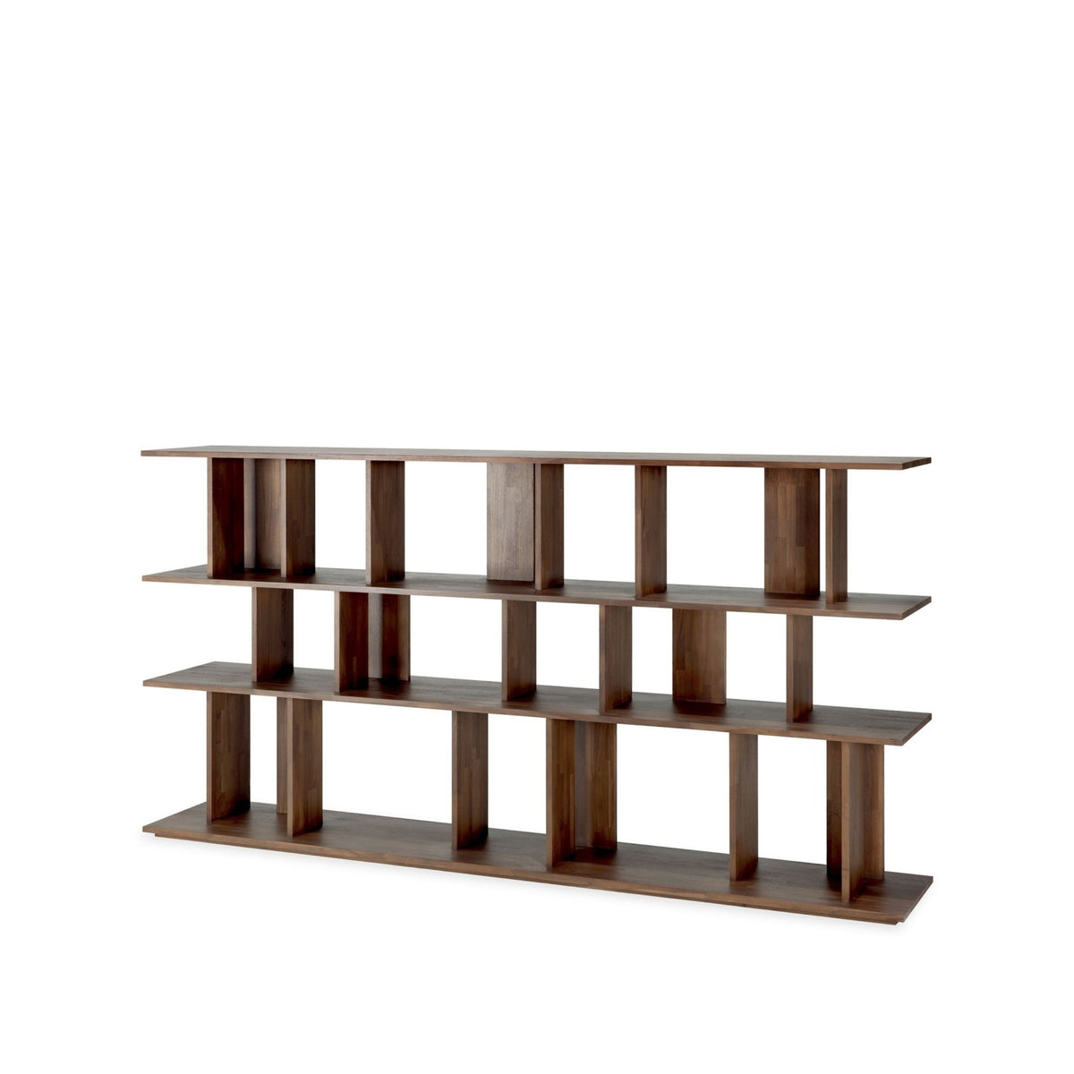 Irregular Rack - Varnished Teak - Brown - Shelving Ethnicraft Loom Collection Dubai