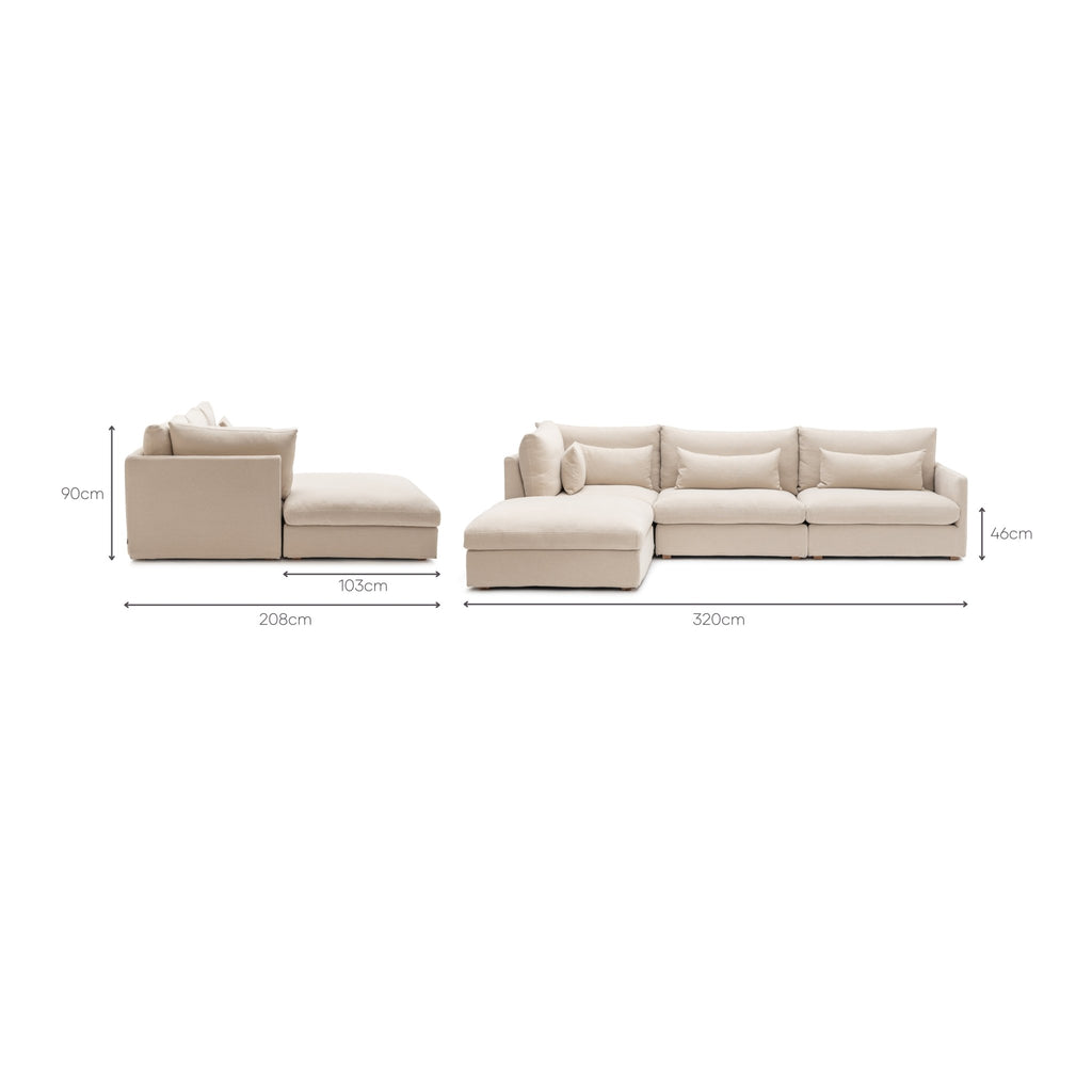 Island Sofa 4 Modules - Flanders Coast - Loom Collection