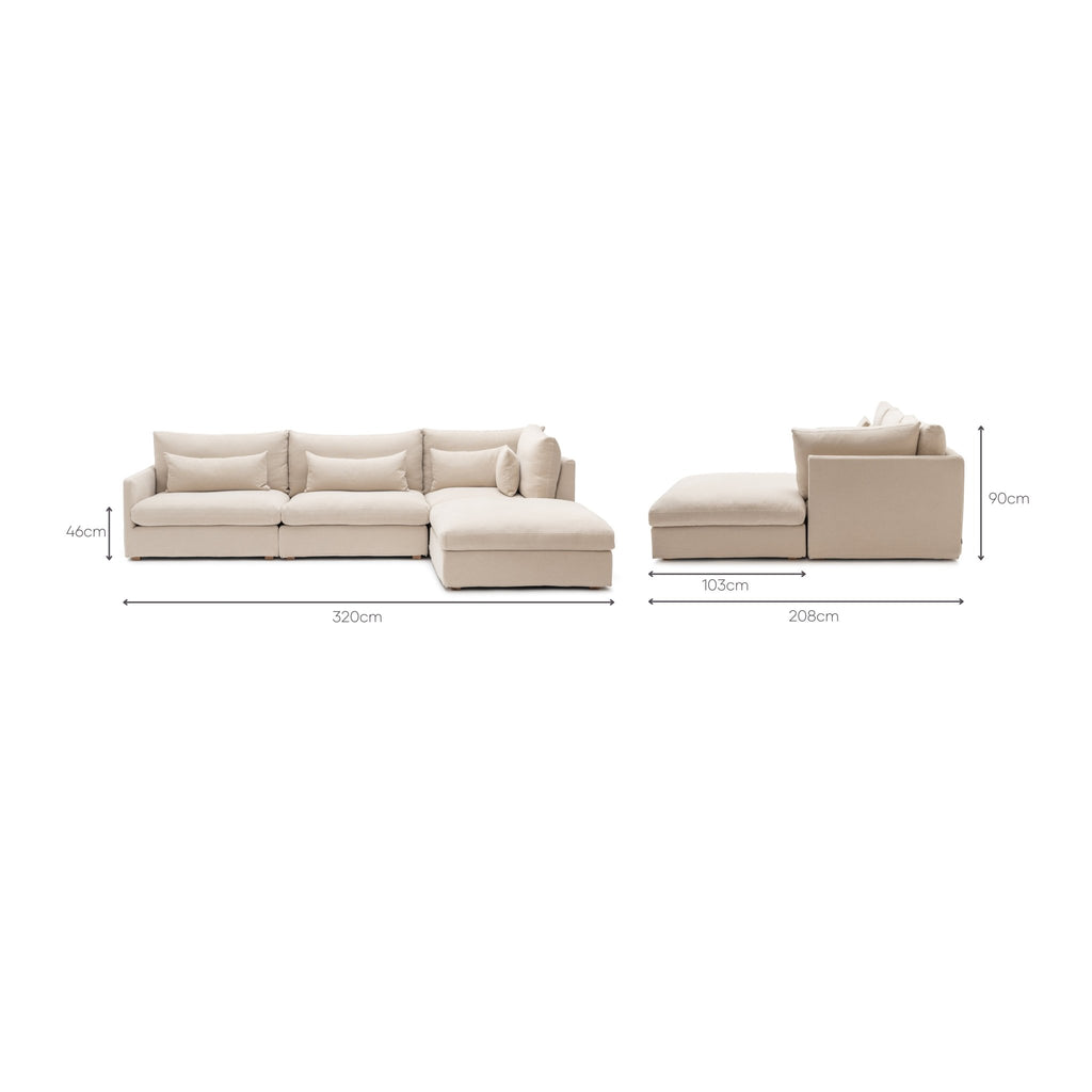 Island Sofa 4 Modules - Flanders Coast - Loom Collection
