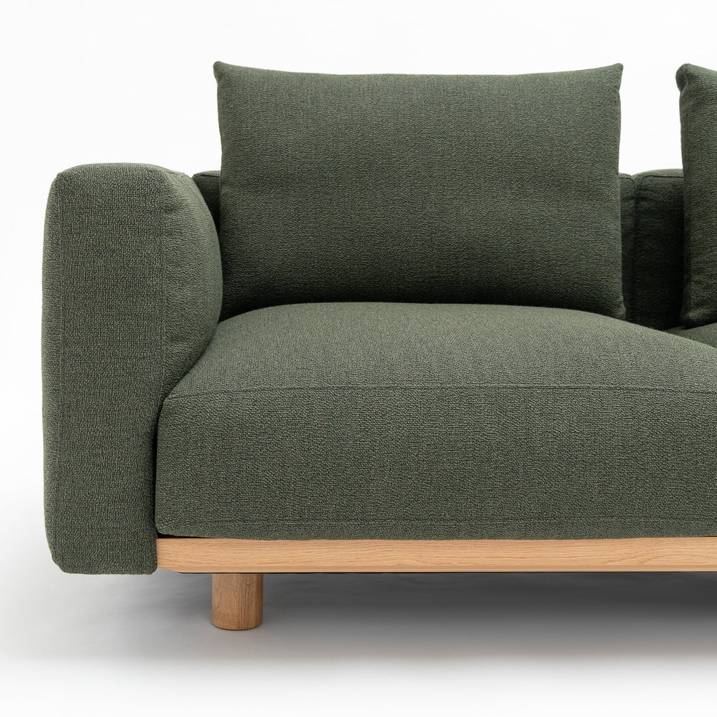 Islet 300 Sofa - Light Oak & Seaweed