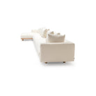 Islet Extra Large L Shaped Sofa - Light Oak & Cobbler Panna Cotta
