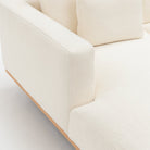 Islet Extra Large L Shaped Sofa - Light Oak & Cobbler Panna Cotta