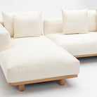 Islet Extra Large L Shaped Sofa - Light Oak & Cobbler Panna Cotta