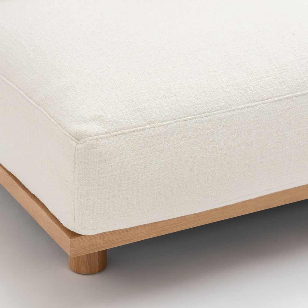 Islet L Shaped Sofa - Light Oak & Cobbler Panna Cotta - Modular Sofas Tolv Loom Collection Dubai