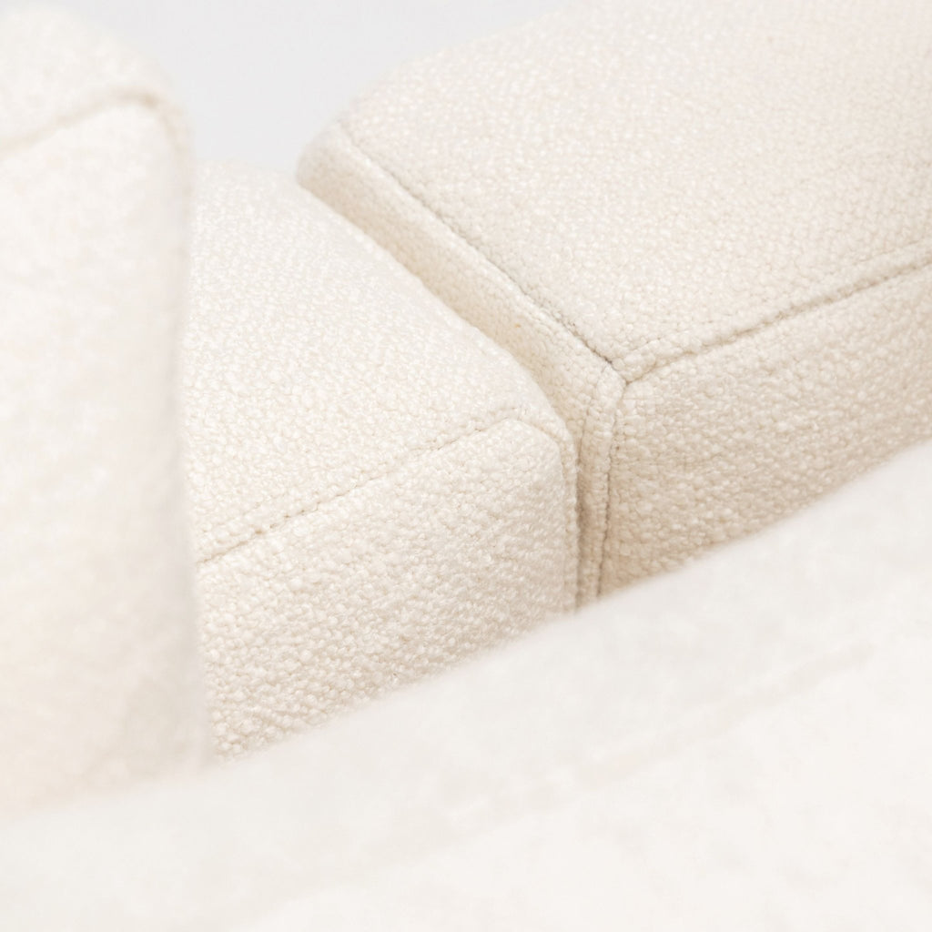 Islet L Shaped Sofa - Light Oak & Cobbler Panna Cotta - Modular Sofas Tolv Loom Collection Dubai