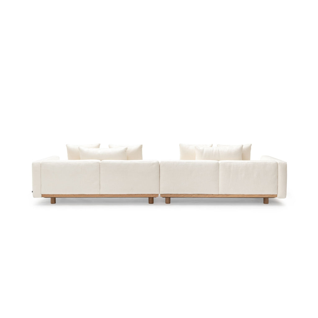 Islet Sofa - Light Oak & Cobbler Panna Cotta - Modular Sofas Tolv Loom Collection Dubai
