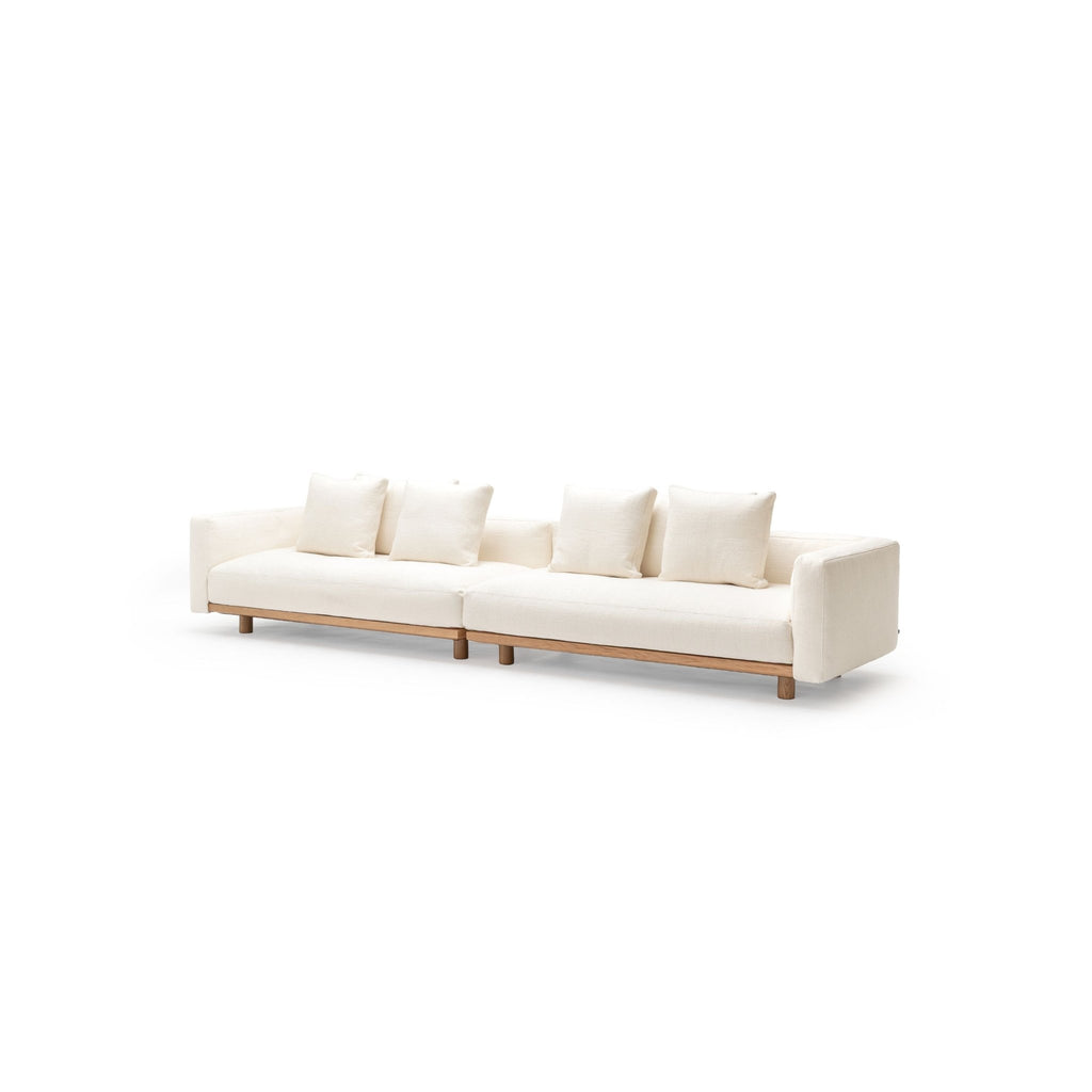 Islet Sofa - Light Oak & Cobbler Panna Cotta - Modular Sofas Tolv Loom Collection Dubai