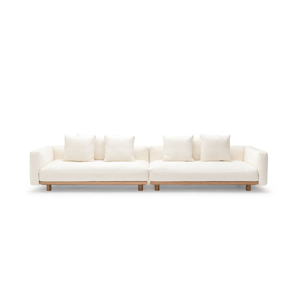 Islet Sofa - Light Oak & Cobbler Panna Cotta - Modular Sofas Tolv Loom Collection Dubai