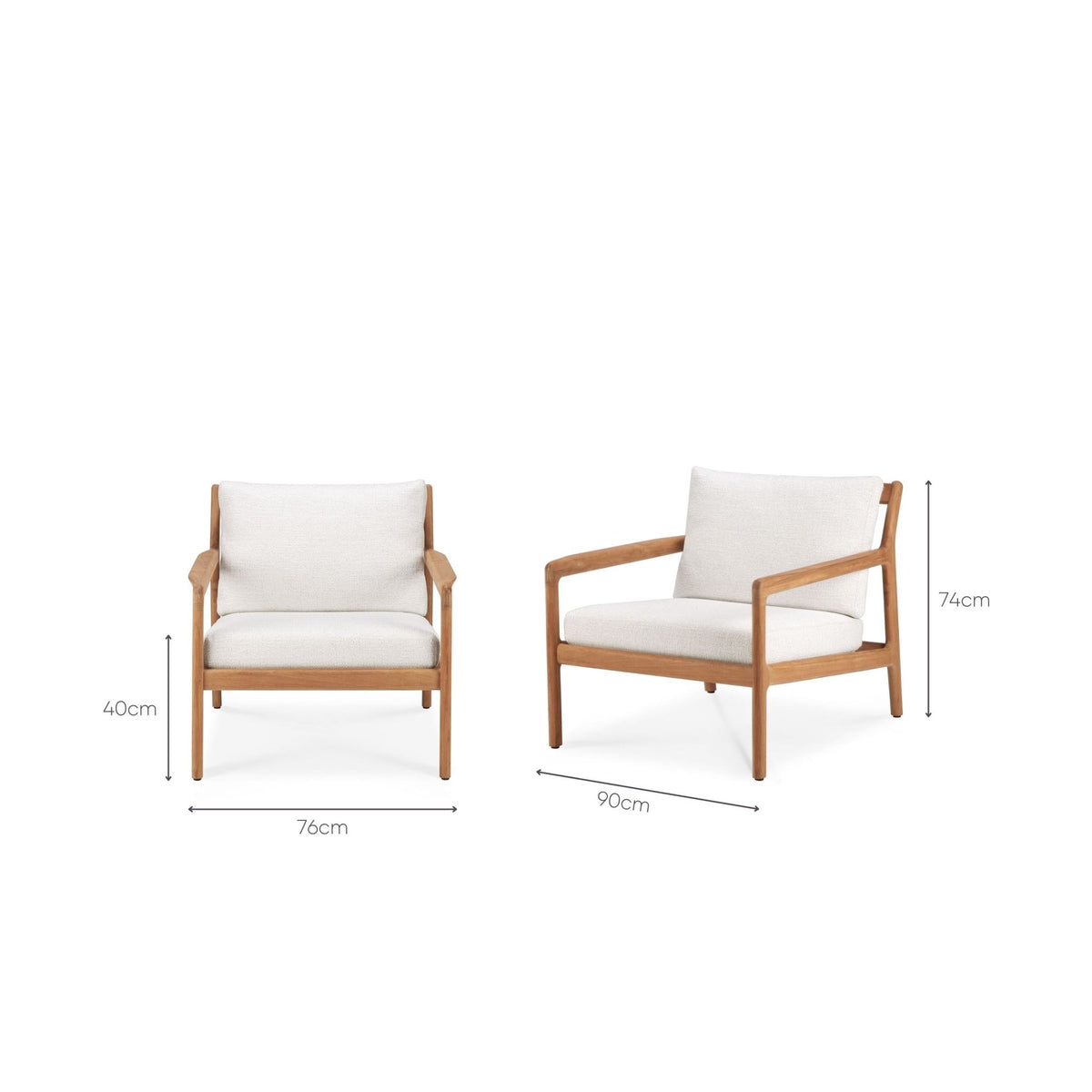 Jack Outdoor Lounge Chair - Off White - Outdoor Occasional Chairs Ethnicraft Loom Collection Dubai
