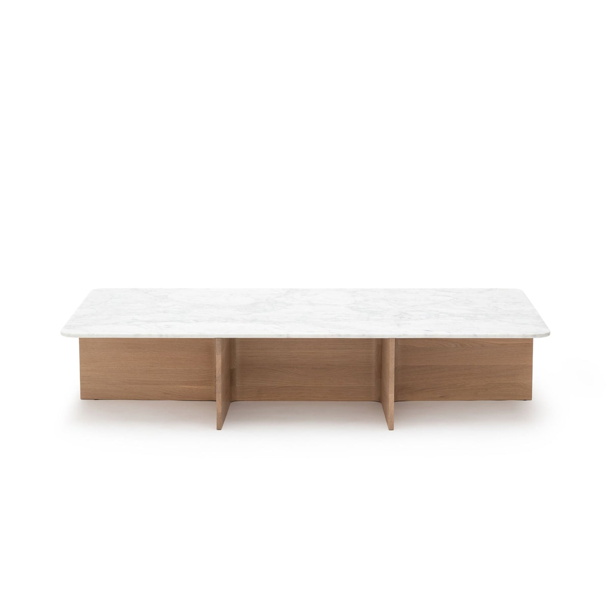 Jaunt 150 Rectangular Coffee Table - Blonde Oak & Bianca Carrara - Coffee Tables Tolv Loom Collection Dubai