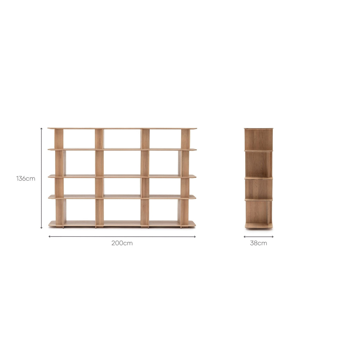 Jaunt Shelf High - Blonde Oak - Shelving Tolv Loom Collection Dubai
