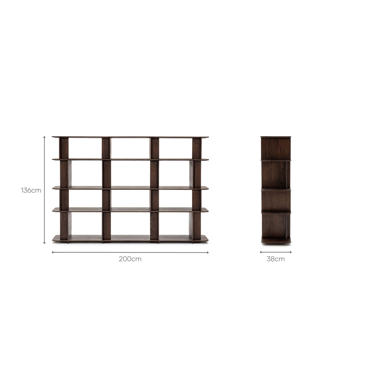 Jaunt Shelf High - Espresso Oak - Shelving Tolv Loom Collection Dubai