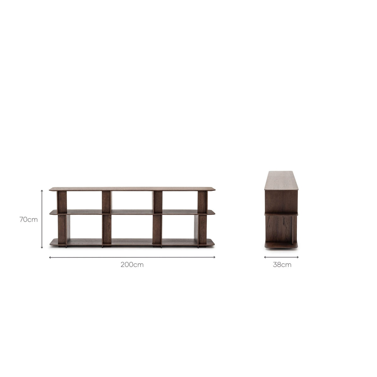 Jaunt Shelf Low - Espresso Oak - Shelving Tolv Loom Collection Dubai