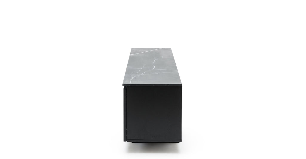 Kami 220 Entertainment Unit - Black Oak & Nero Marquina - Loom Collection