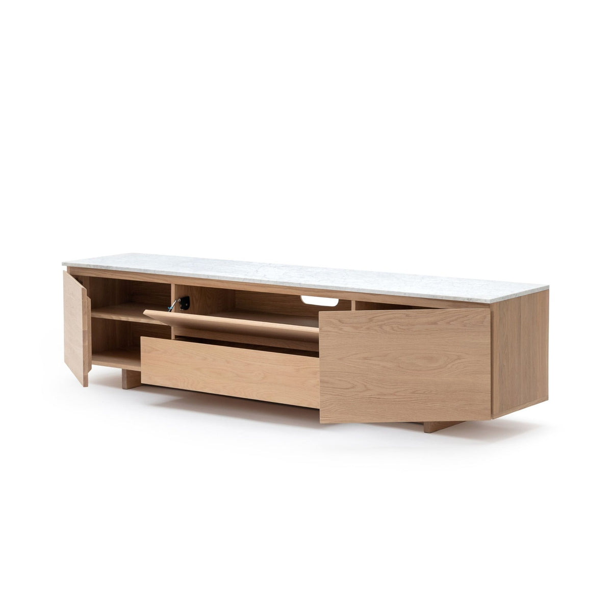 Kami 220 Entertainment Unit - Blonde Oak & Bianca Carrara - TV and Entertainment Units Tolv Loom Collection Dubai