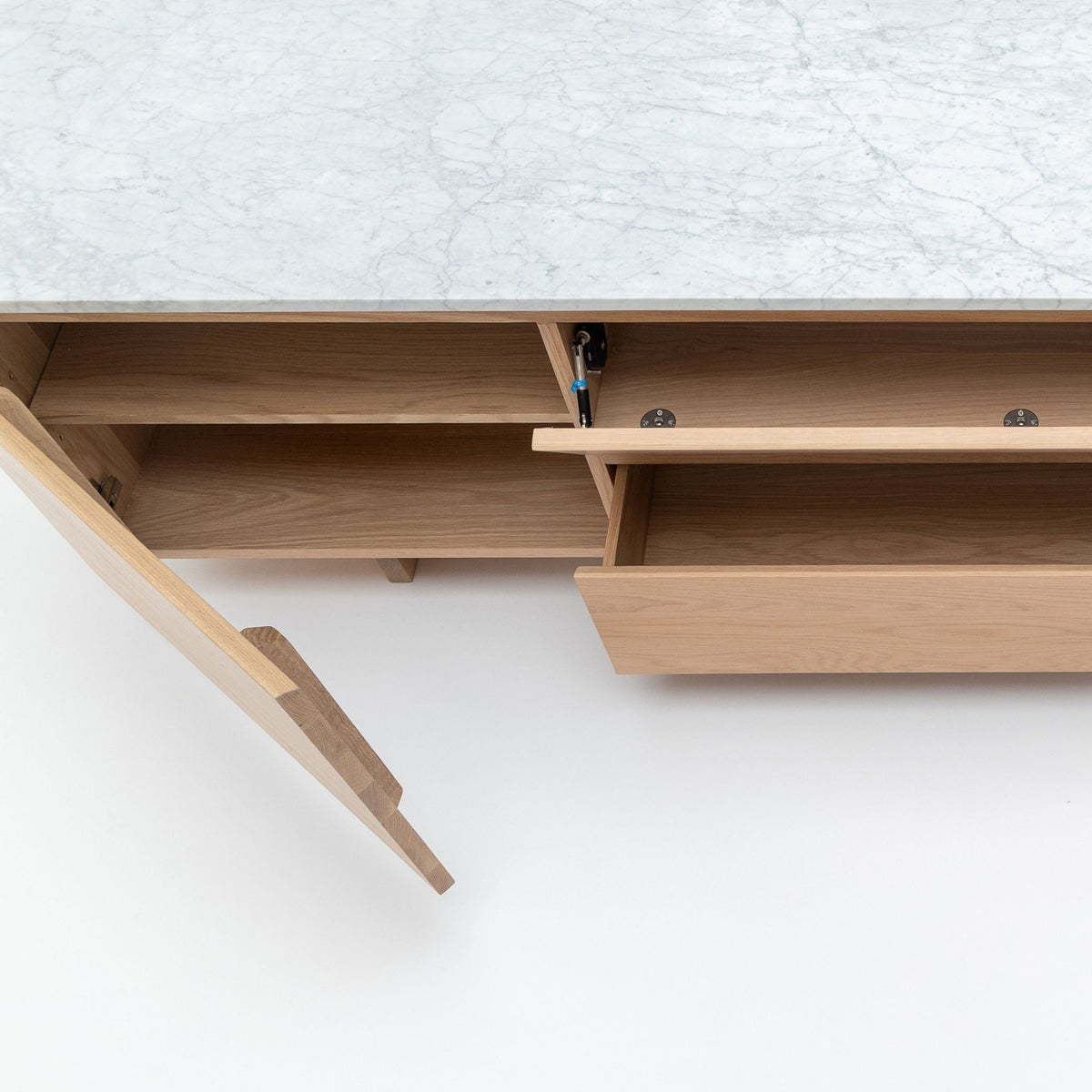 Kami 220 Entertainment Unit - Blonde Oak & Bianca Carrara - TV and Entertainment Units Tolv Loom Collection Dubai