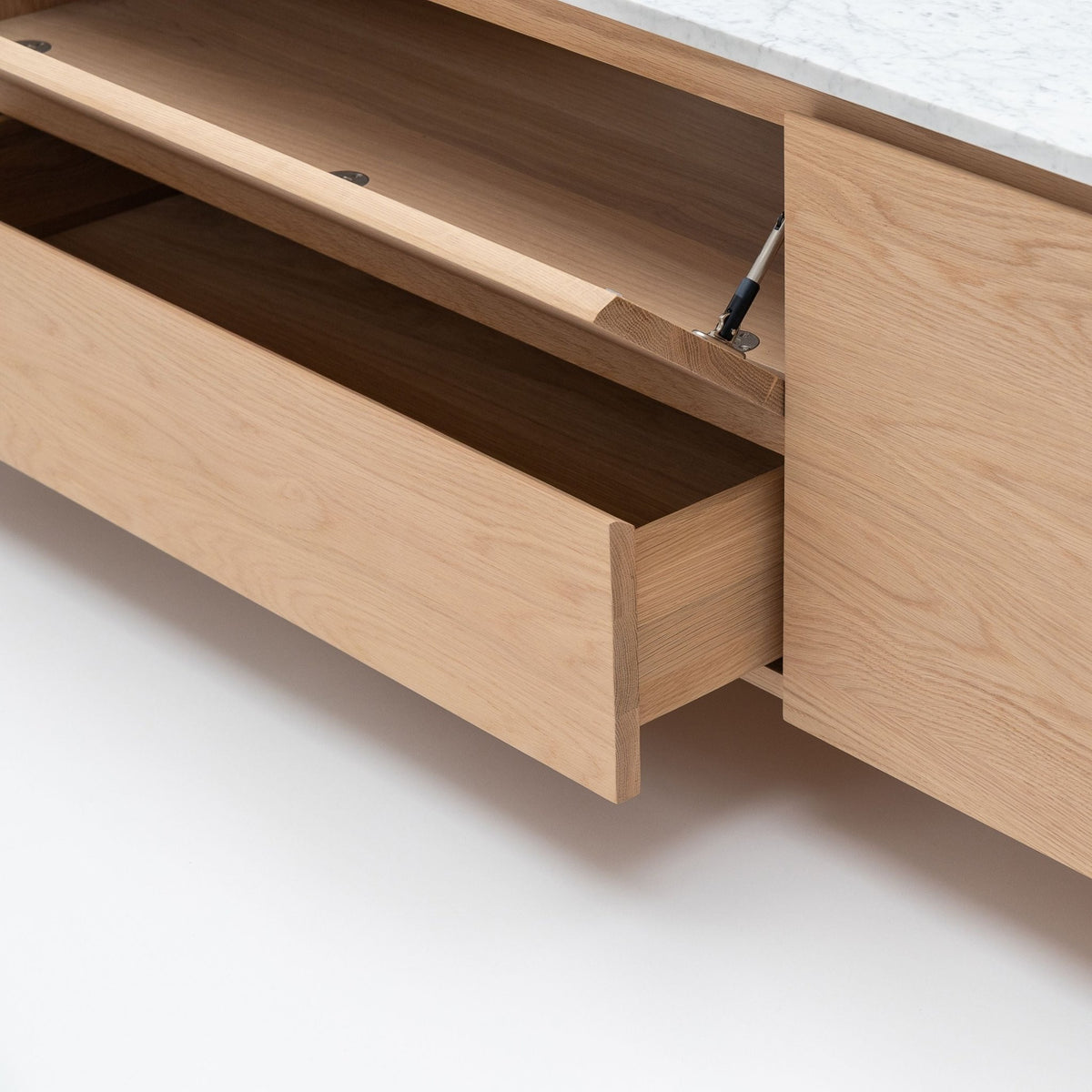 Kami 220 Entertainment Unit - Blonde Oak & Bianca Carrara - TV and Entertainment Units Tolv Loom Collection Dubai