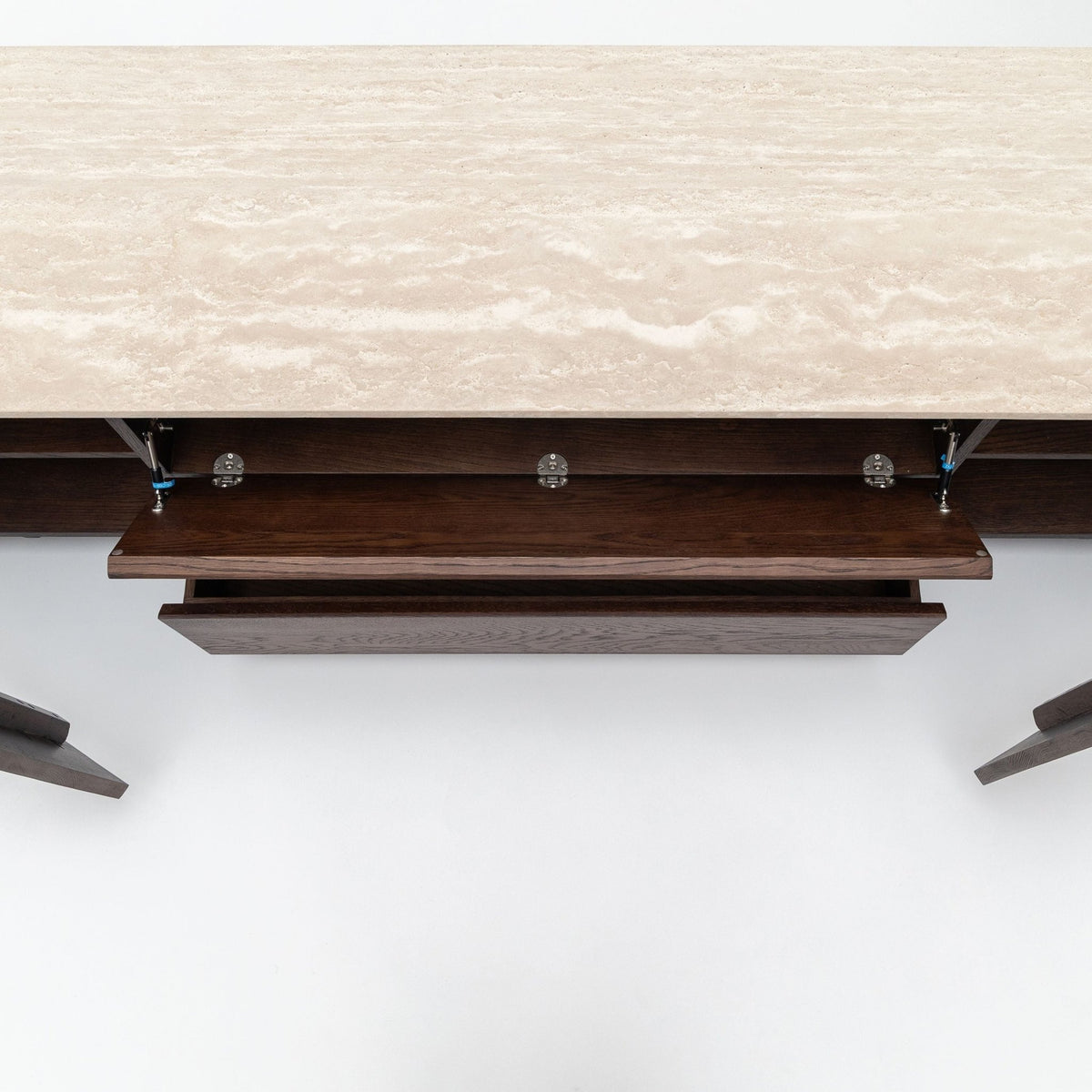 Kami 220 Entertainment Unit - Espresso Oak & Travertine - TV and Entertainment Units Tolv Loom Collection Dubai