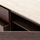 Kami 220 Entertainment Unit - Espresso Oak & Travertine - TV and Entertainment Units Tolv Loom Collection Dubai