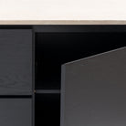 Kami 220 Sideboard - Black Oak & Travertine - Buffets & Sideboards Tolv Loom Collection Dubai