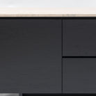 Kami 220 Sideboard - Black Oak & Travertine - Buffets & Sideboards Tolv Loom Collection Dubai