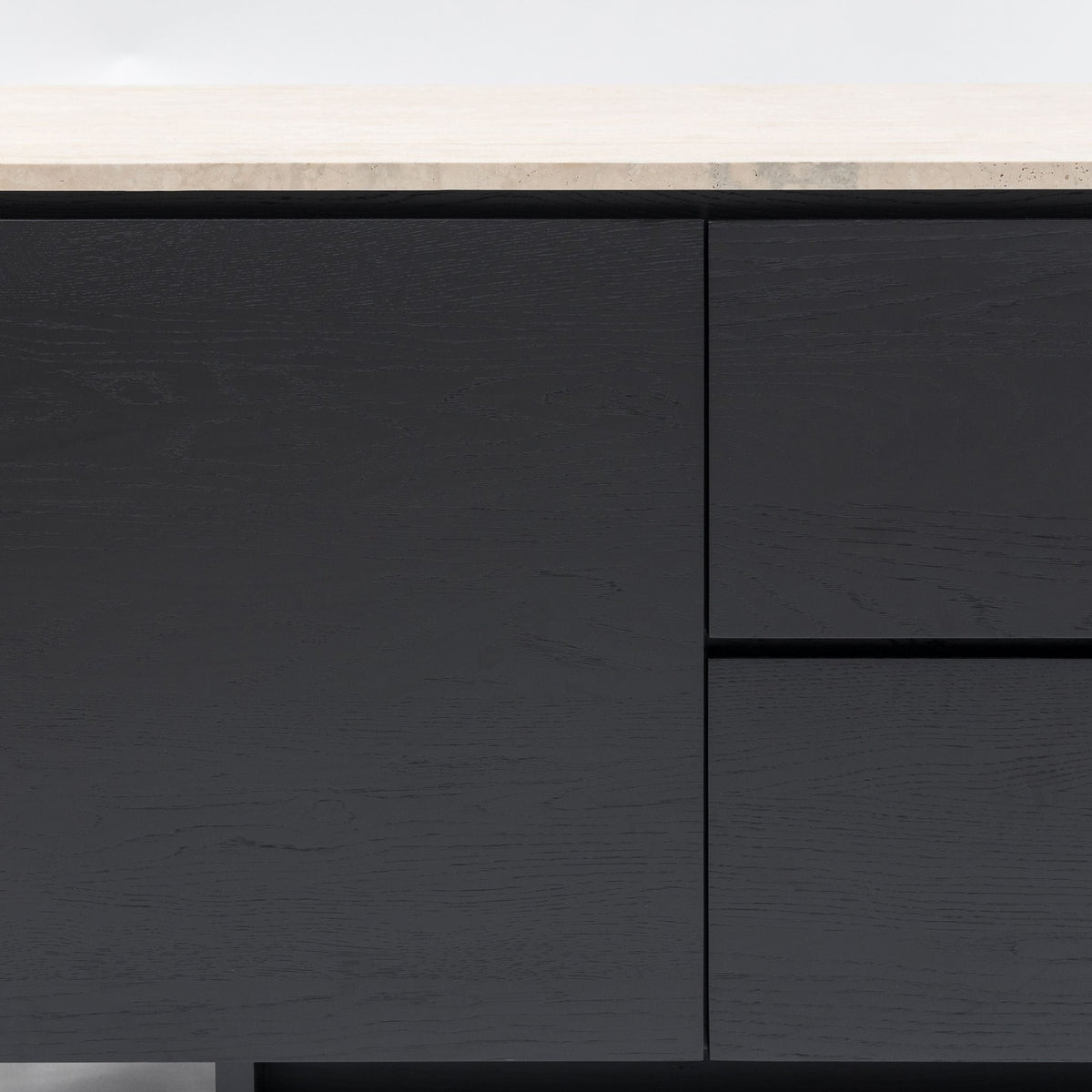 Kami 220 Sideboard - Black Oak & Travertine - Buffets & Sideboards Tolv Loom Collection Dubai