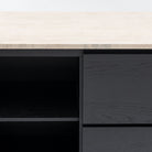 Kami 220 Sideboard - Black Oak & Travertine - Buffets & Sideboards Tolv Loom Collection Dubai