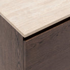Kami 220 Sideboard - Espresso Oak & Travertine - Buffets & Sideboards Tolv Loom Collection Dubai