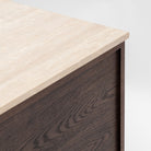 Kami 220 Sideboard - Espresso Oak & Travertine - Buffets & Sideboards Tolv Loom Collection Dubai