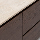 Kami 220 Sideboard - Espresso Oak & Travertine - Buffets & Sideboards Tolv Loom Collection Dubai