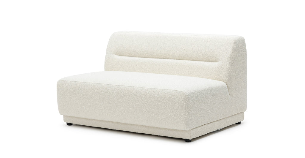 Karine 2 Seater Armless Module - Ivory Boucle.