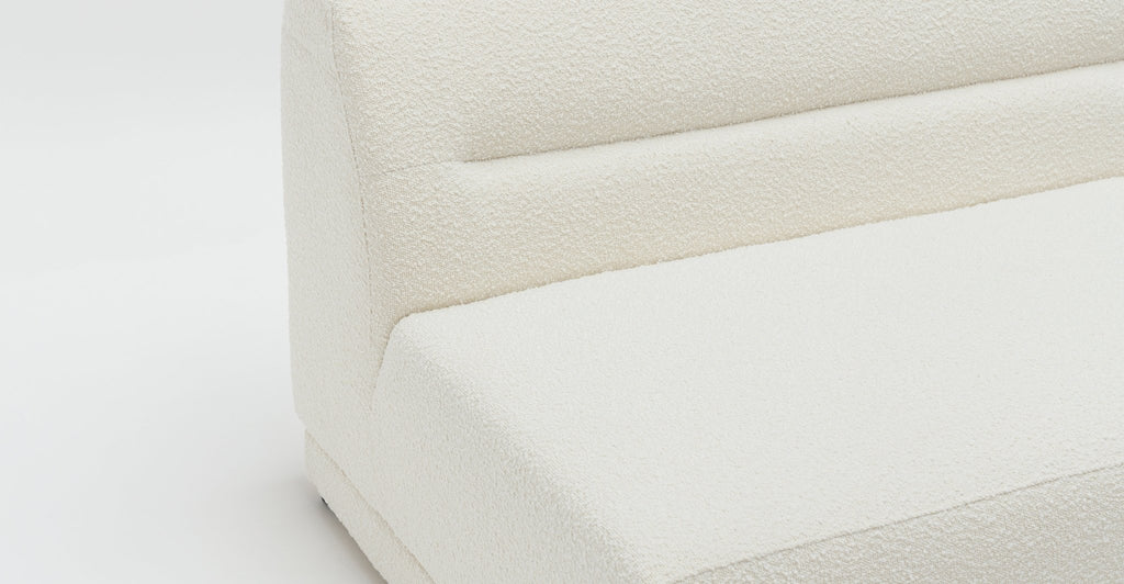 Karine 2 Seater Armless Module - Ivory Boucle.