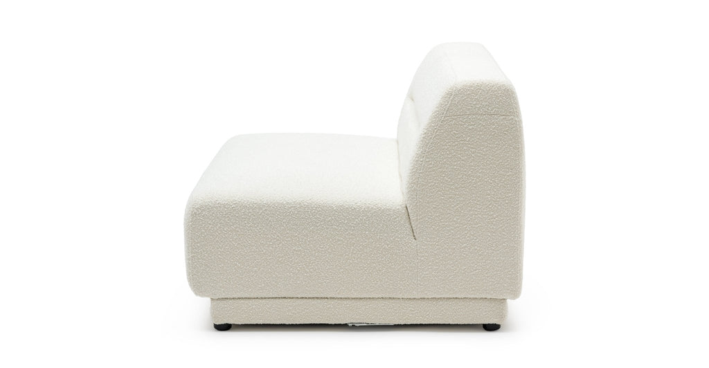 Karine 2 Seater Armless Module - Ivory Boucle.